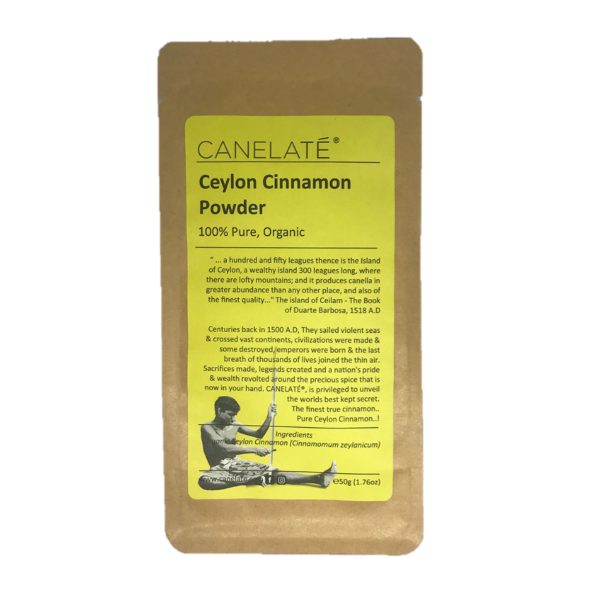 Organic Ceylon Cinnamon Powder 50g (1.76oz)